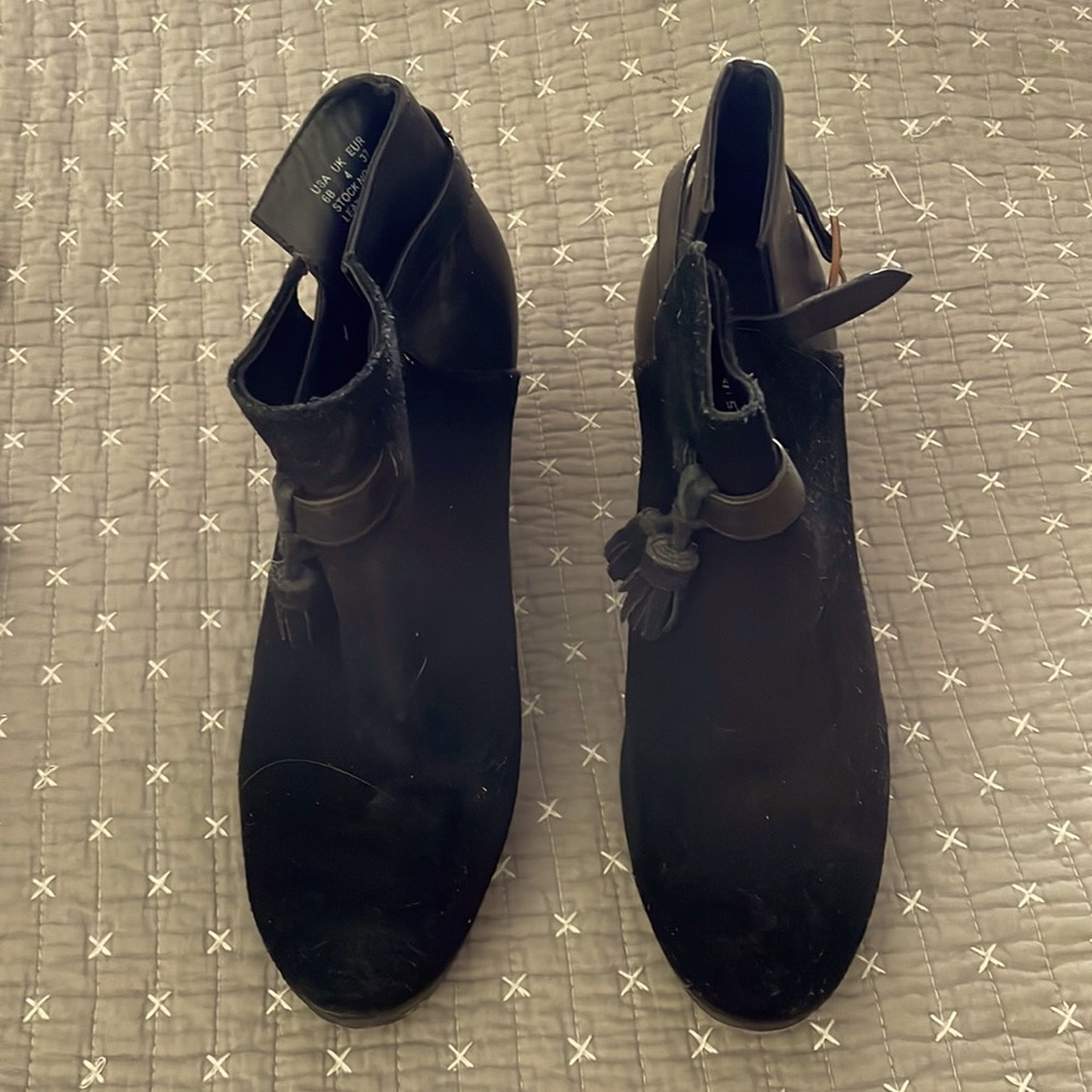Wolverine Samantha Pleet leather platform booties